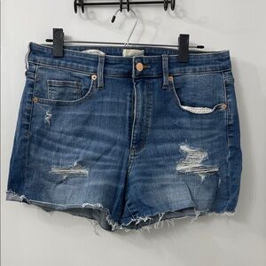 Universal Thread Dark Blue Distressed Jean Shorts